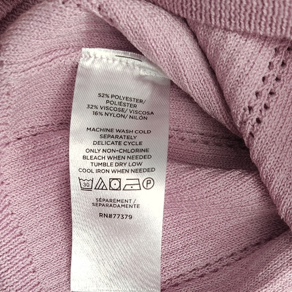 Ann Taylor Pink Knit Top with Black Trim - Picture 8 of 8